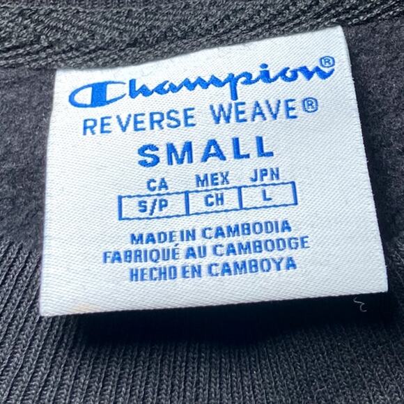 1990's - Vintage Champion Reverse Weave - Cropped Black Sweatshirt - Picture 11 of 13